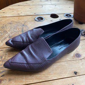 Everlane Eggplant Leather Flats